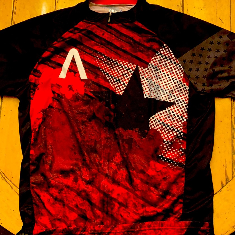 Cycling Jersey w/Black/Red power colors. 2XL